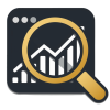 lucid-origin_Forex_analysis_icon_chart_graph_with_magnifying_glass_gold_black_white_theme_mod-0